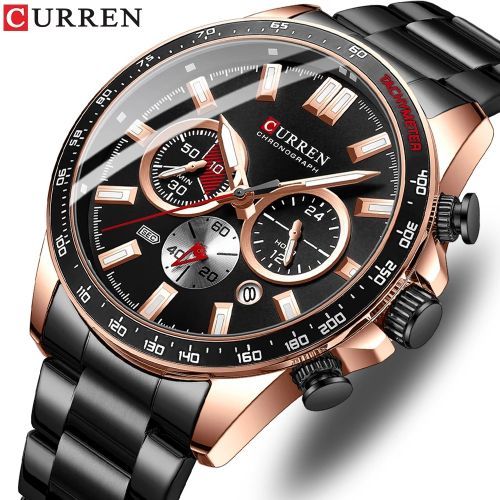 Brand Fashion Business Stainless Steel Quartz Men's Watch