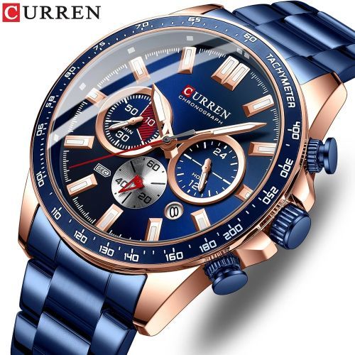 Brand Fashion Business Stainless Steel Quartz Men's Watch