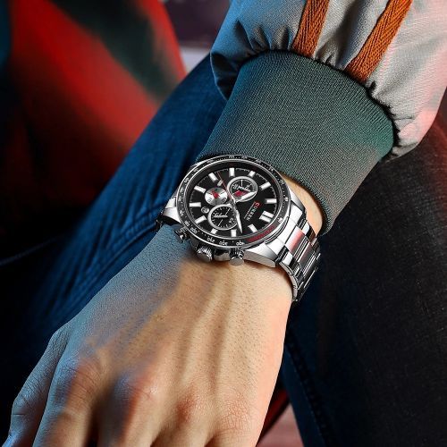 Brand Fashion Business Stainless Steel Quartz Men's Watch