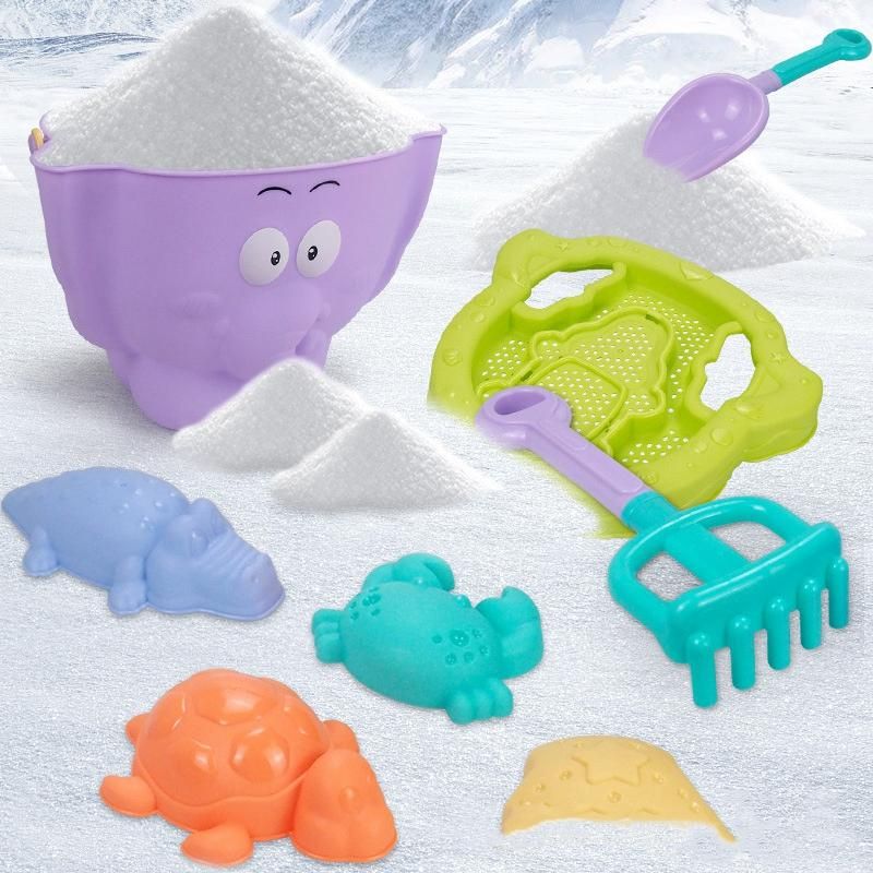 Soft Plastic Elephant Beach Toys for Kids Sand Bucket Rake