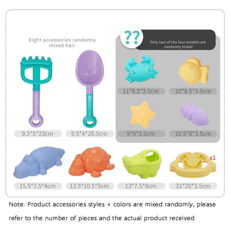 Soft Plastic Elephant Beach Toys for Kids Sand Bucket Rake