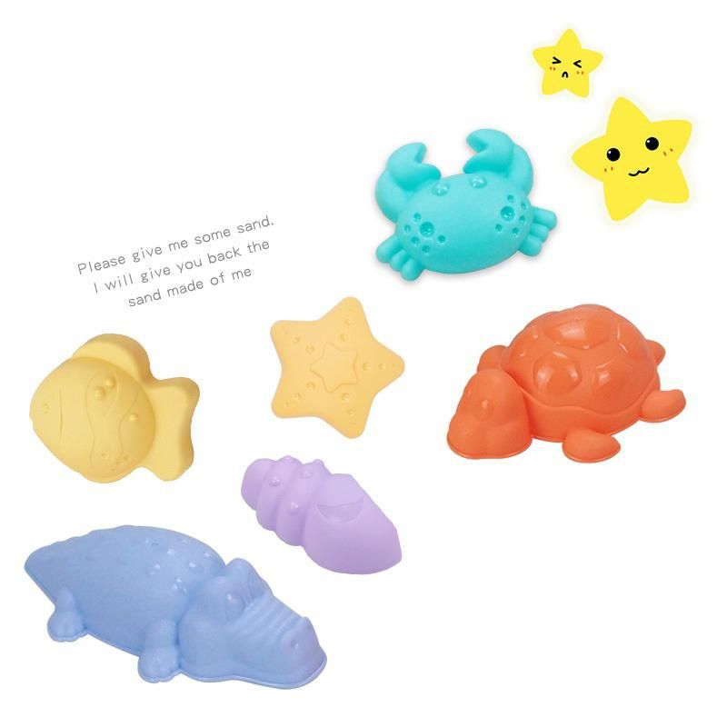 Soft Plastic Elephant Beach Toys for Kids Sand Bucket Rake