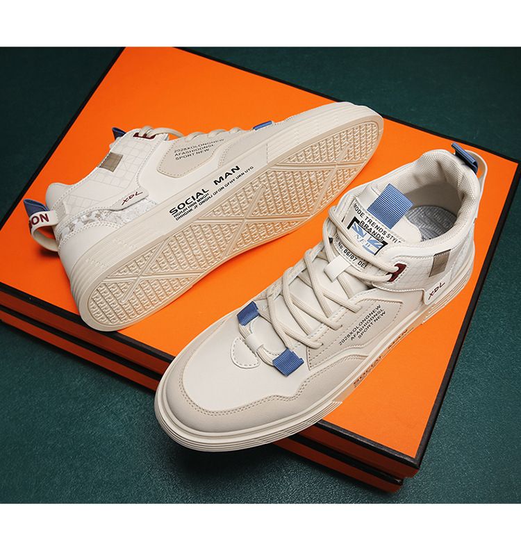 Young Man Casual Shoes Running Shoes-Beige