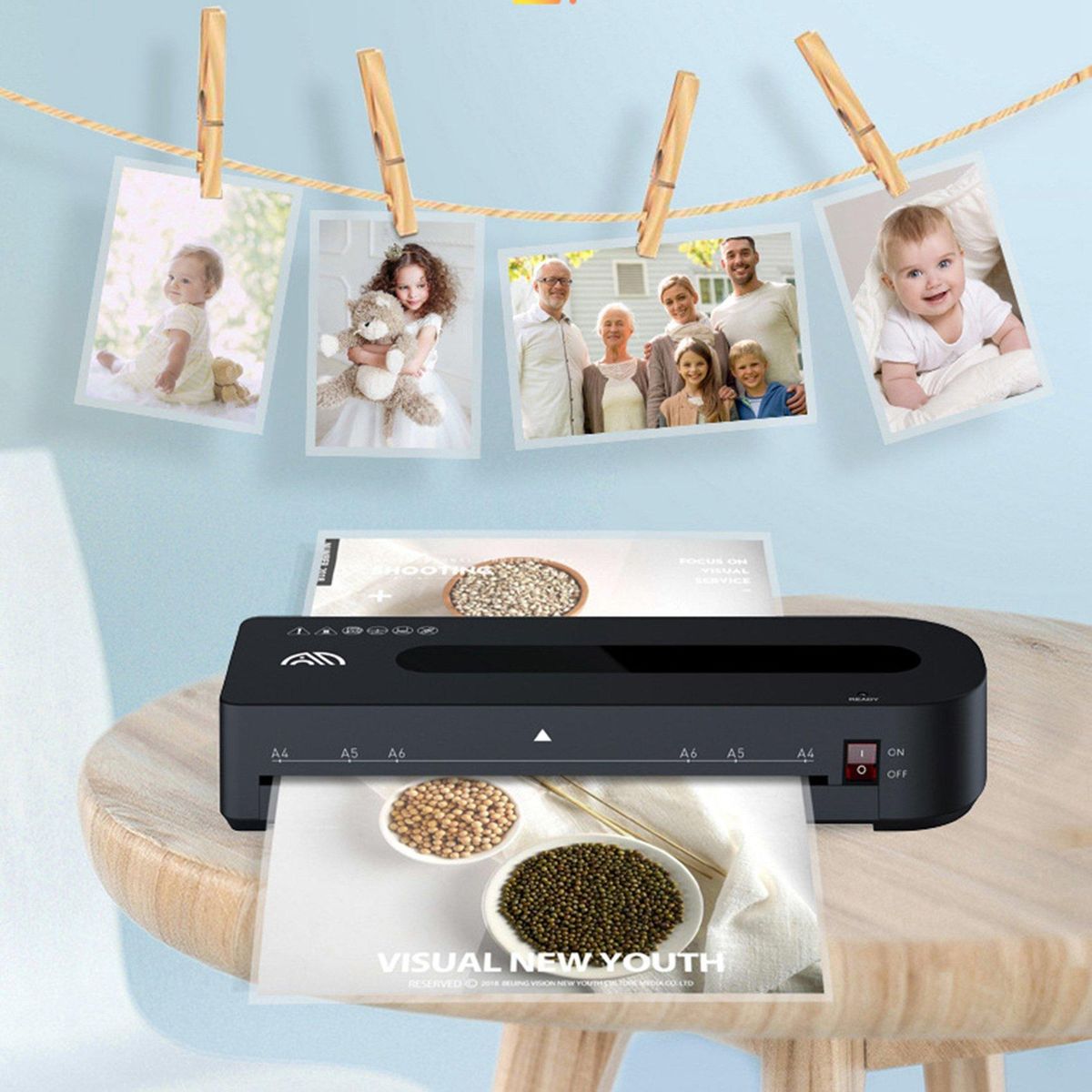 A4 Office Document Home Photo Thermoforming Machine15PCS Plastic Film EU Plug