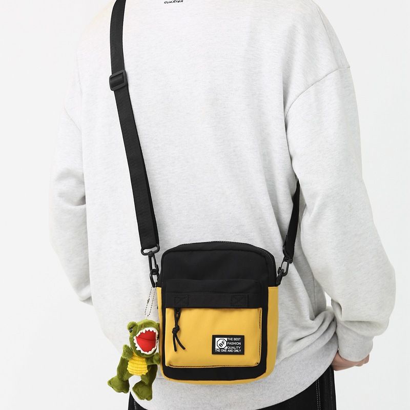 Women Men Canvas Shoulder Messenger Bags Small Korean Cute Fashion Female Crossbody Bag For Girl Boy 2022 Cloth Mini Handbags-