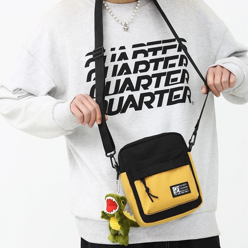 Women Men Canvas Shoulder Messenger Bags Small Korean Cute Fashion Female Crossbody Bag For Girl Boy 2022 Cloth Mini Handbags-