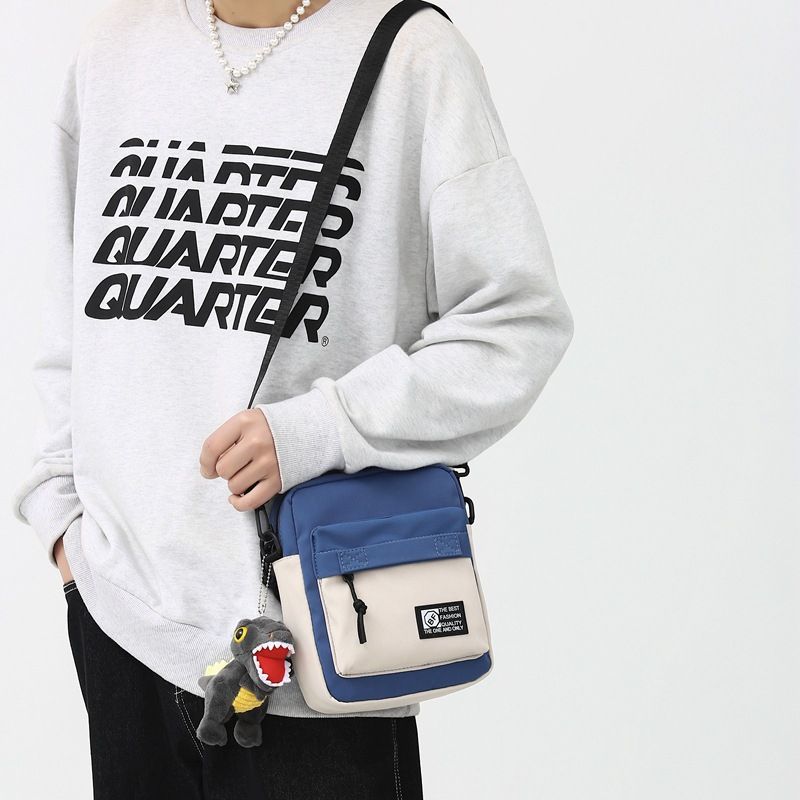 Women Men Canvas Shoulder Messenger Bags Small Korean Cute Fashion Female Crossbody Bag For Girl Boy 2022 Cloth Mini Handbags-