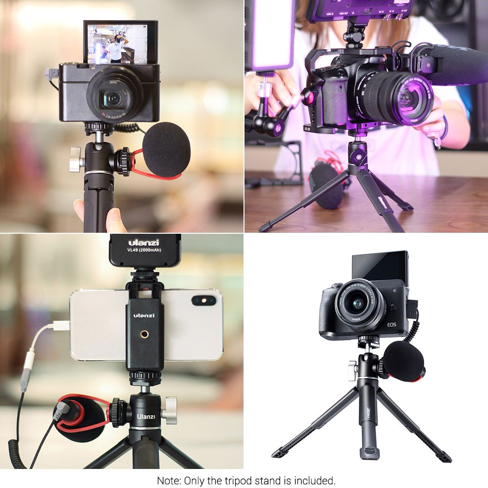 Extendable Table Tripod Adjustable Height With 1/4 Screw