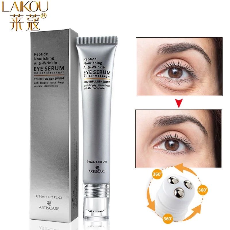 Laikou Peptide Collagen Eye Cream Roller Massager Toothbrush