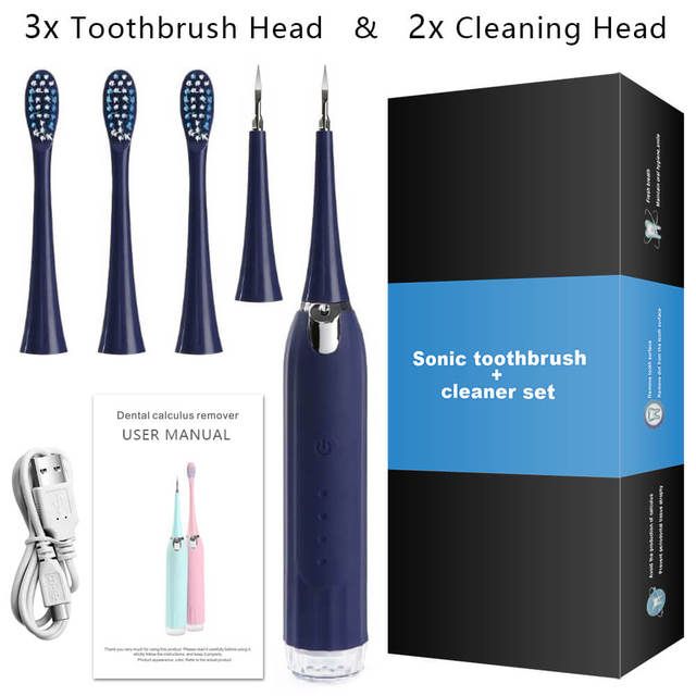 Portable Sonic Electric Toothbrush Tartar Cleaner Toothbrush