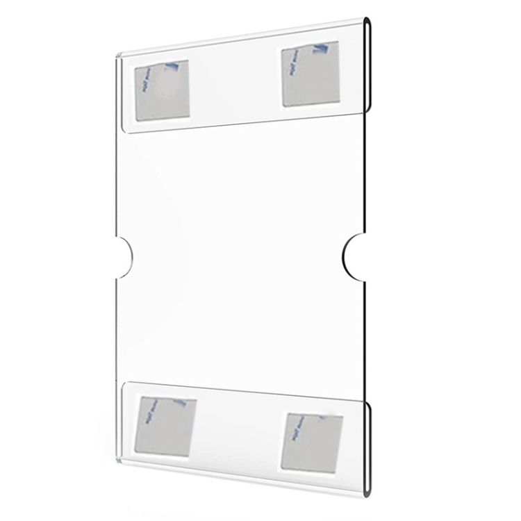 2 PCS 4x6 Inch Wall Mounted Acrylic Signage Bracket Wall Photo Frame
