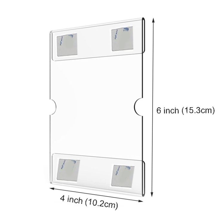 2 PCS 4x6 Inch Wall Mounted Acrylic Signage Bracket Wall Photo Frame