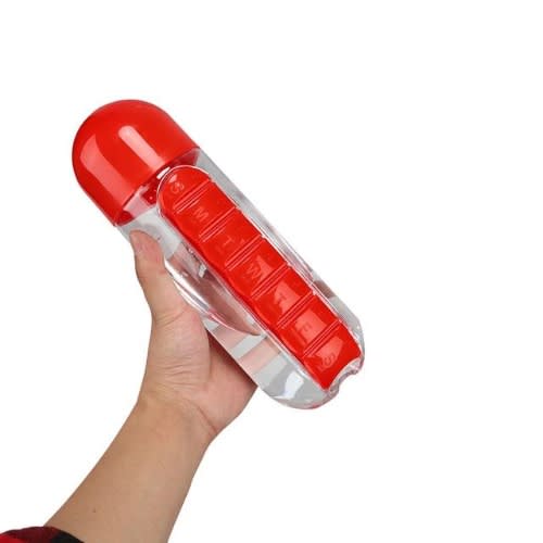 Little Pill & Medicine Vitamin Organizer Water Bottle