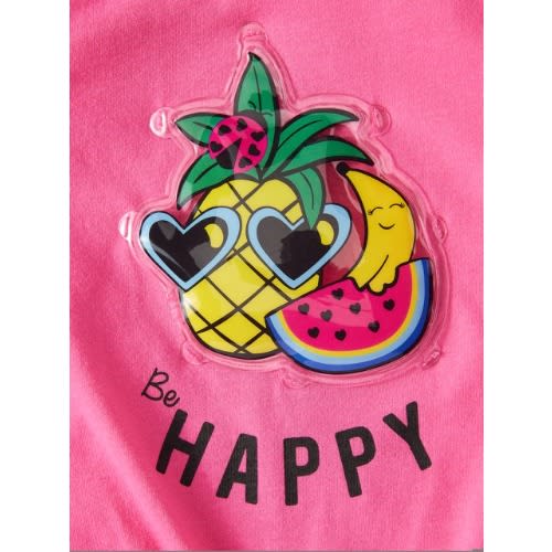 365 Kids Girls Tie Front Graphic Tank Top - Pink