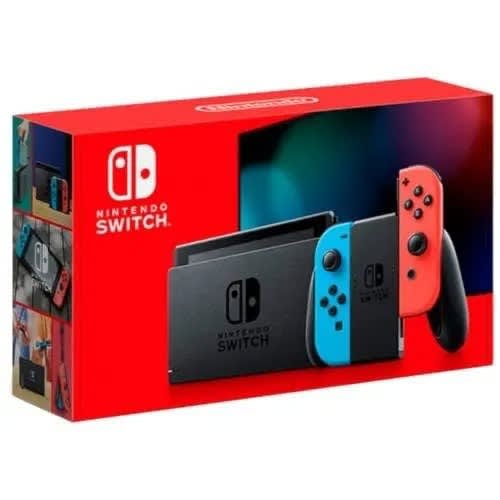 Nintendo Switch Console With Neon Blue & Neon Red Joy-con