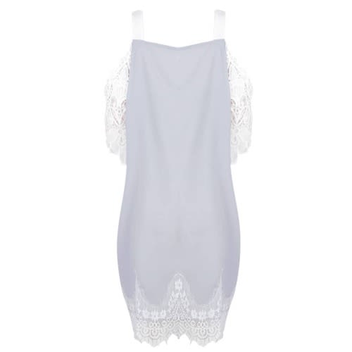 Lace Shift Dress - Grey