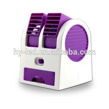 Mini Fan Double Inlet Usb-battery Powered Desktop Mini Fan - Purple