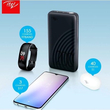 20000mAh Dual Output And Input Power Bank + Torchlight