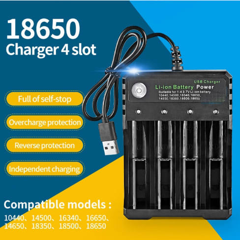 18650 4-slots Battery Charger