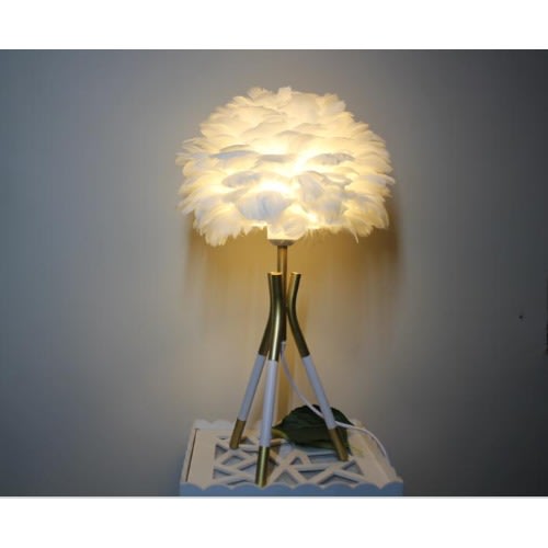 Antique Fur Bedside Lamp