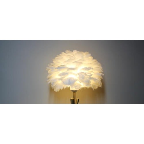 Antique Fur Bedside Lamp