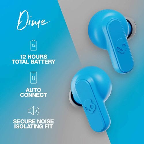 Dime True Wireless In-ear Earbuds - Light Grey & Blue