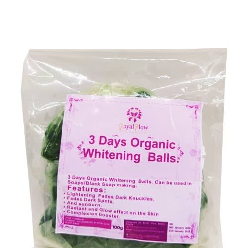3 Days Orgainc Whitening Ball, Ghana Akosua, Ghana White Soap - 100g  Each
