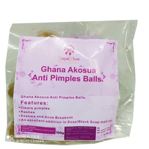 3 Days Orgainc Whitening Ball, Ghana Akosua, Ghana White Soap - 100g  Each