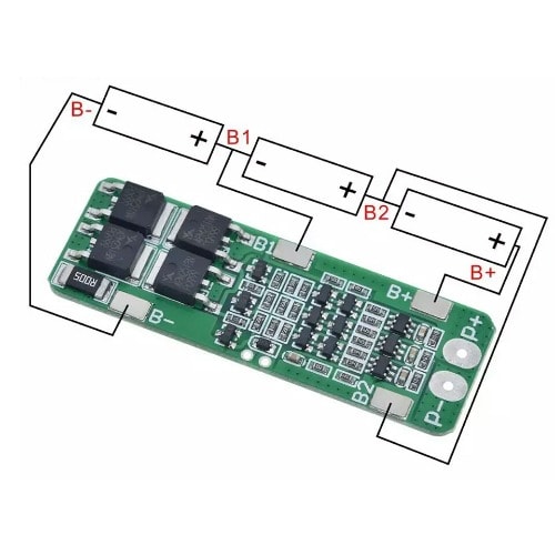 3S 12V 20A Balanced 18650 Lithium Battery Charger Protection BMS Board