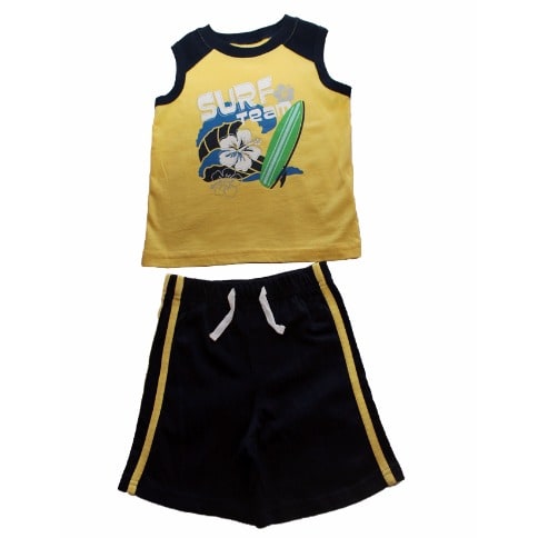 Graphic Sleeveless Top & Short - Yellow