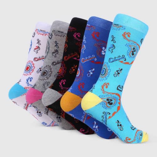 Marino Intricate Paisley 5 Pack  Men Socks -Pack 311