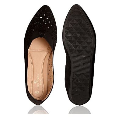 Caribbean Female Flat Shoe - Black