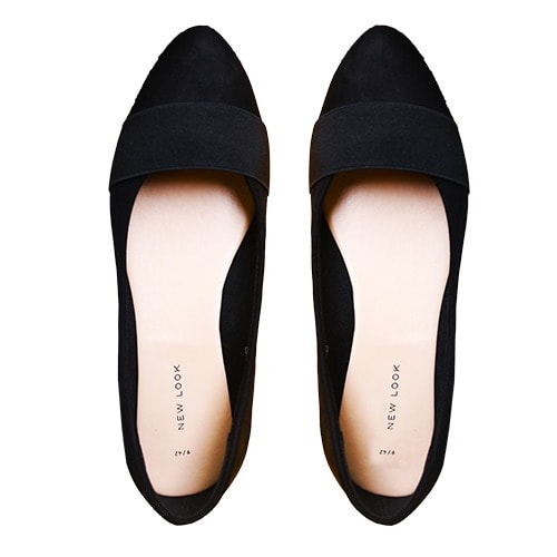 Women Suede Flat Shoe - Black