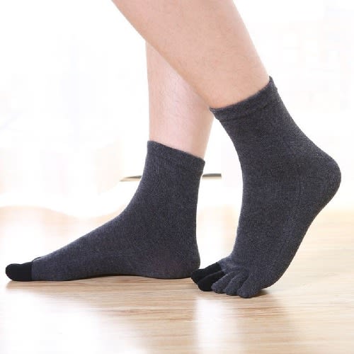 Five Toe Running, Exercise And Casual Socks - Grey