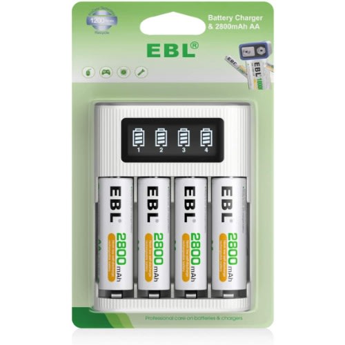 4 Count Of Aa Batteries 2800mah With Lcd Charger For Aa Aaa Ni-mh Rechargeable Battries