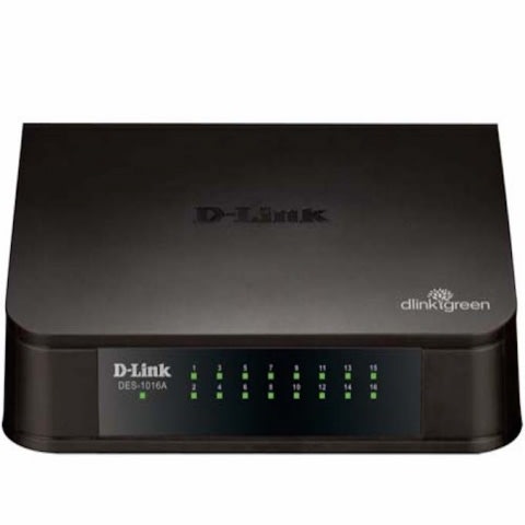 16 Port Fast Ethernet Unmanaged Rackmountable DESKTOP Switch- DES-1016A
