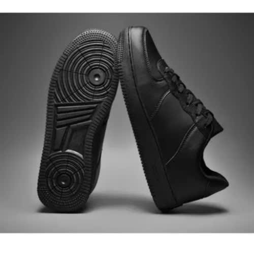 Non Slip Men Casual Lace-up Sneakers - Black
