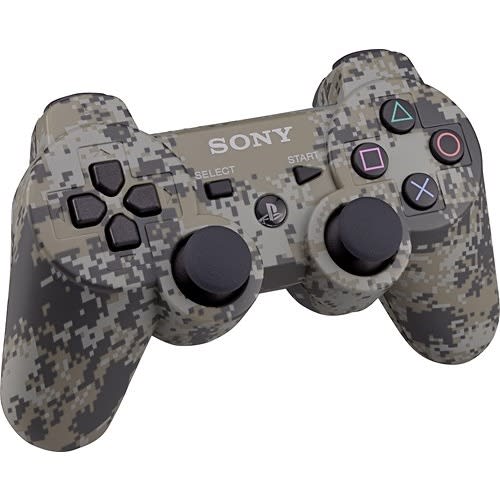 Green Camo Ps3 Twinshock 2.4 Ghz Wireless Controller Gamepad