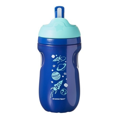 Insulated Toddler Straw Sippy Cup  - 266ml - Navy Blue
