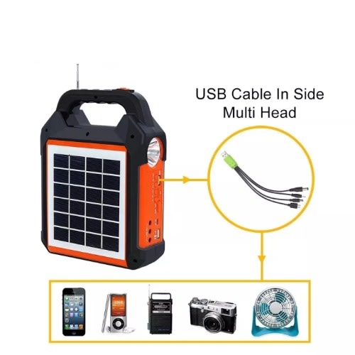 Solar Lighting System With Bulbs And Radio And Bluetooth