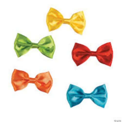 Set Of 5 Kids Unisex Silky Bowties