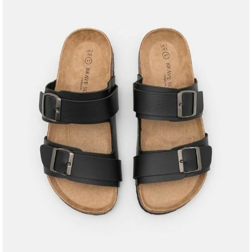 Realwon Male Buckled Slides - Black