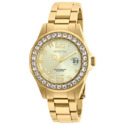 Women’s 21397 Pro Diver Analog Display Quartz Gold Watch