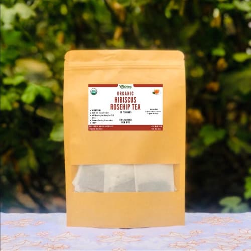 Organic Hibiscus Rosehip Tea -30 Tea Bags