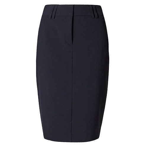 Tailored Fit Two Way Pencil Skirt - Navy Blue