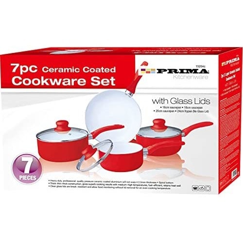 Ceramic Coated Cookware Set, Set Of 7