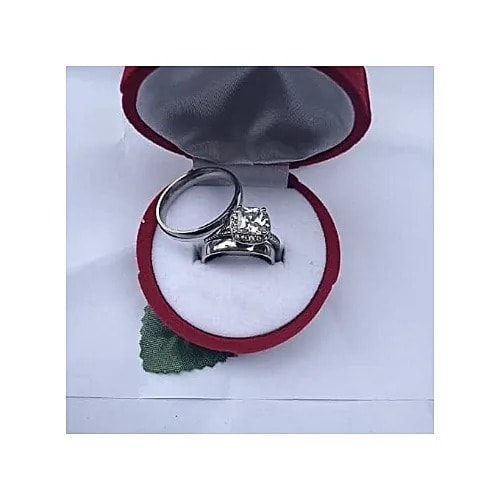 Stainless Steel Fadeless Wedding Ring-Silver