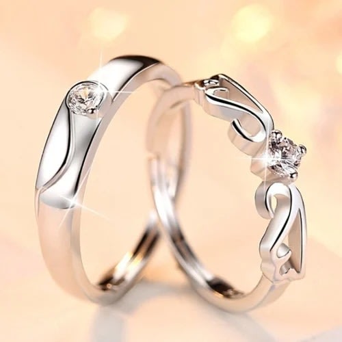 Adjustable Unisex Love Ring - Set Of 2