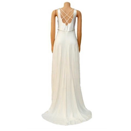 Ivory Sleeveless Wedding Gown