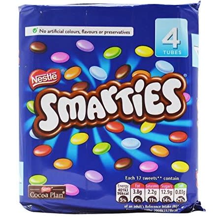 Smarties Chocolate 4tubes X3pcs